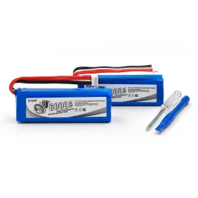 Elxjar 749877210289 2-pack 3.7v 6000mah High Capacity Replacement Battery For Charge 2 Plus Ch