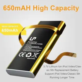 Lp 972822381336 Battery For Apple Ipod Video/classic 5th Generation 30gb 2-pack 650mah Repla #3
