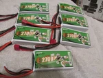 Lot Of New 7.4V 2700MAH Elxjar Power Ni-cd High Performance Battery Packs. Fixed Price $25.55.