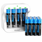 Kratax 1.5V 1100MWH Lithium Aaa Batteries Rechargeable Li-ion Lot. Fixed Price $14.99.