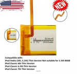 Lg 2000MAH Battery Upgrade Replacement For Ipod Classic 6TH.7TH Video 5 Thin Lot. Fixed Price $12.98.